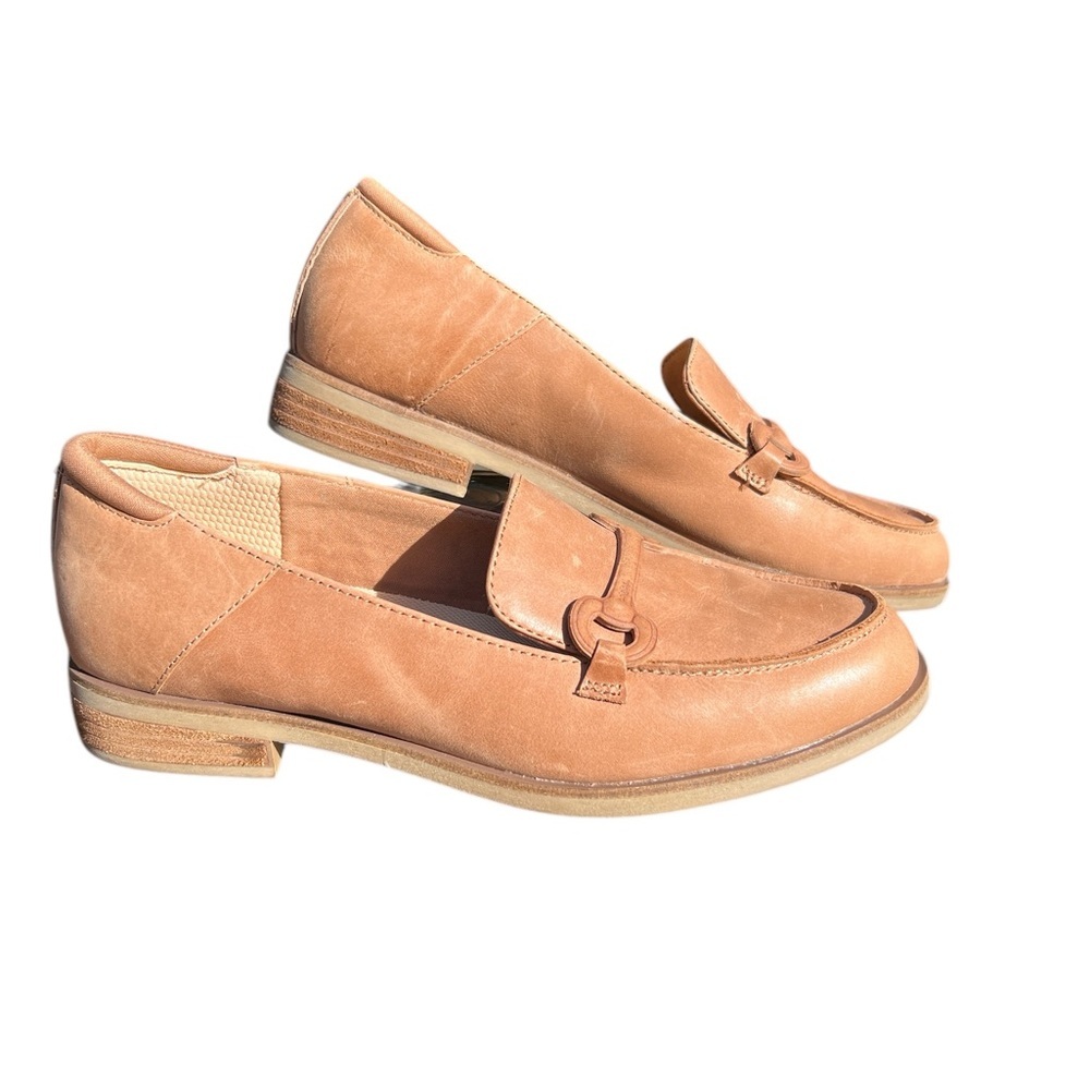 DR. SCHOLL’S Avenue Leather Loafers Size 8 Tan Comfort Slip On Flats - Picture 8 of 13
